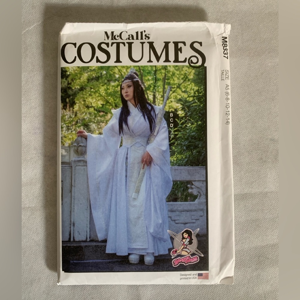 Uncut McCall's M8337 Misses Hanfu Outfit Sewing Pattern, Size 6-14